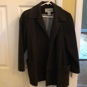 LL Bean olive green pea coat.